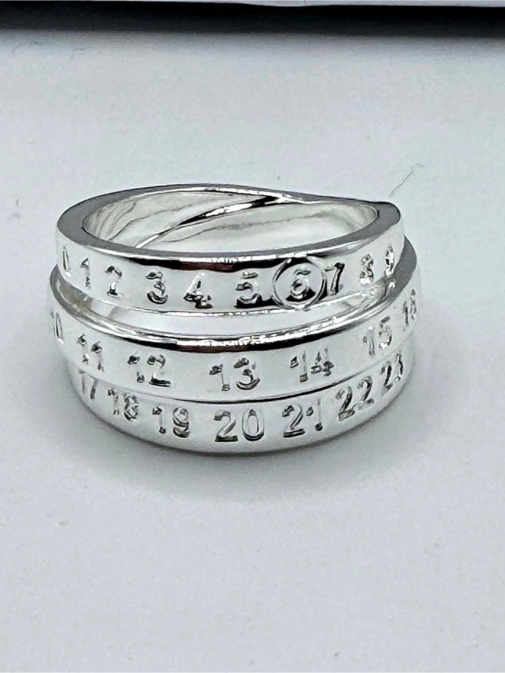 Maison Margiela Numerical Ring in Silver Size 8